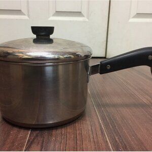 Vintage Revere Ware 3 Quart Pot Copper Clad Clinton ILL